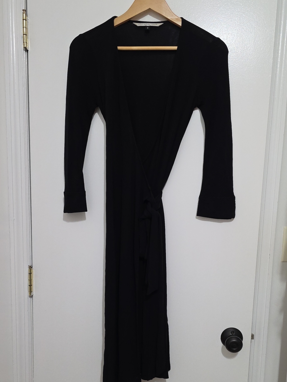 DVF Classic Black Wrap Dress
